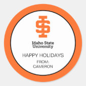 Idaho State University Officiële Logo-ontwerp Ronde Sticker (Voorkant)