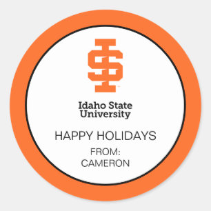 Idaho State University Officiële Logo-ontwerp Ronde Sticker