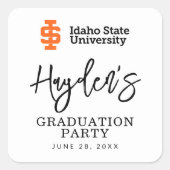 Idaho State University Officiële Logo-ontwerp Vierkante Sticker (Voorkant)