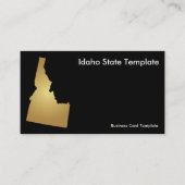 Idaho State Visitekaartje Metallic Gold (Voorkant)