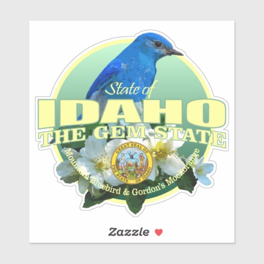 Idaho State Vogel & Bloem Sticker (Vel)