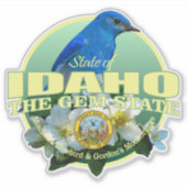 Idaho State Vogel & Bloem Sticker (Voorkant)