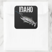 IDAHO STEELHEAD - HIER FISHY FISHY - STRIKANT IDAH VIERKANTE STICKER (Tas)