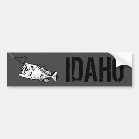 IDAHO STRIKEN - ÉÉN SLECHTBASIS BUMPERSTICKER (Voorkant)