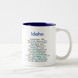 Idaho Symbols & Map Tweekleurige Koffiemok
