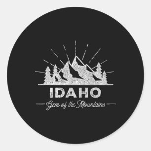 Idaho T-shirt vintage wandelen retro tee-ontwerp Ronde Sticker