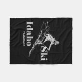  Idaho Tamarack Skiing T-shirt Fleece Deken (Voorkant (Horizontaal))