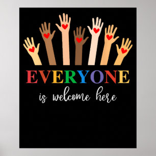 Idaho Teacher Iedereen is hier welkom Inclusie Poster