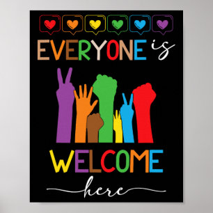 Idaho Teacher Iedereen is welkom hier Mannen Vrouw Poster