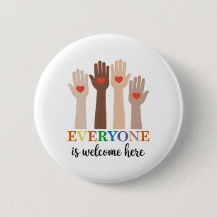 Idaho Teacher Iedereen is welkom hier uit de eerst Ronde Button 5,7 Cm