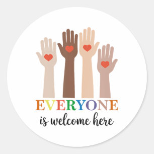 Idaho Teacher Iedereen is welkom hier uit de eerst Ronde Sticker