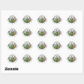 Idaho-teken Ronde Sticker (Vel)