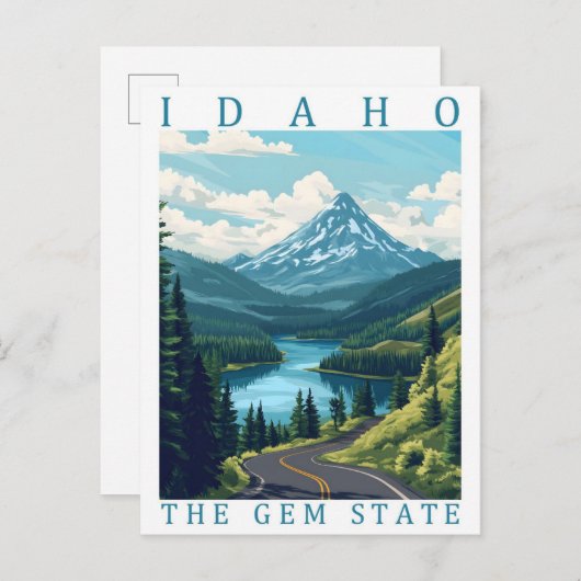 Idaho the Gem State Verenigde Staten Briefkaart (Voorkant / Achterkant)