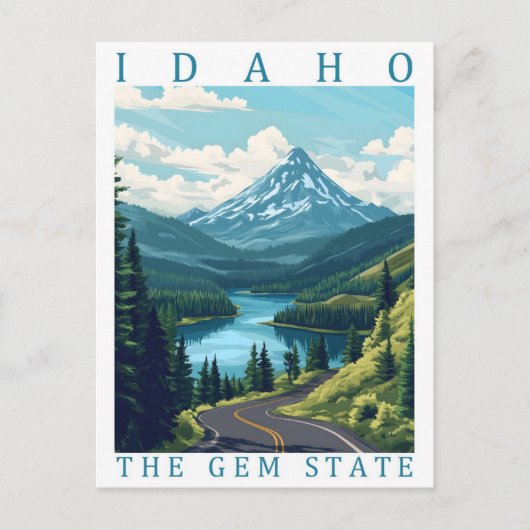 Idaho the Gem State Verenigde Staten Briefkaart (Voorkant)