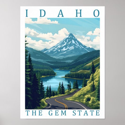 Idaho the Gem State Verenigde Staten Poster (Voorkant)