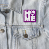 Idaho Thuis Hart Staat Knop Badge Speld Vierkante Button 5,1 Cm (In situ)