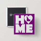 Idaho Thuis Hart Staat Knop Badge Speld Vierkante Button 5,1 Cm (Voorkant /achterkant)