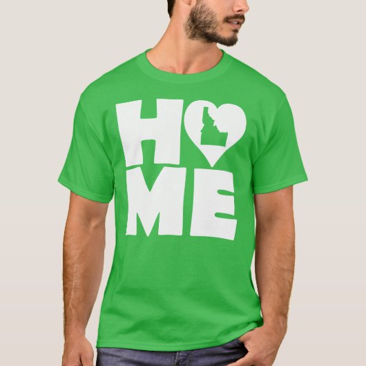 Idaho Thuis Hart Staat Tees T-Shirt (Voorkant)