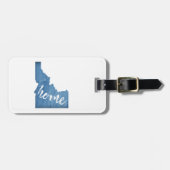 Idaho Thuis Houtnerf Bagagelabel (Voorkant horizontaal)