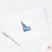 Idaho Thuis Houtnerf Vierkante Sticker (Envelop)