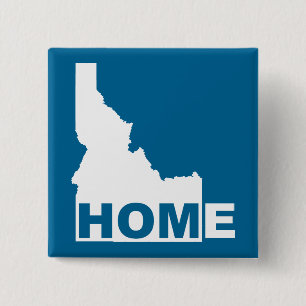 Idaho Thuis Weg Van Staat Knop Badge Speld Vierkante Button 5,1 Cm