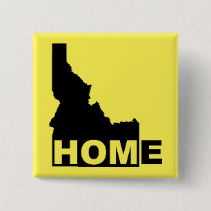 Idaho Thuis Weg Van Staat Knop Badge Speld Vierkante Button 5,1 Cm