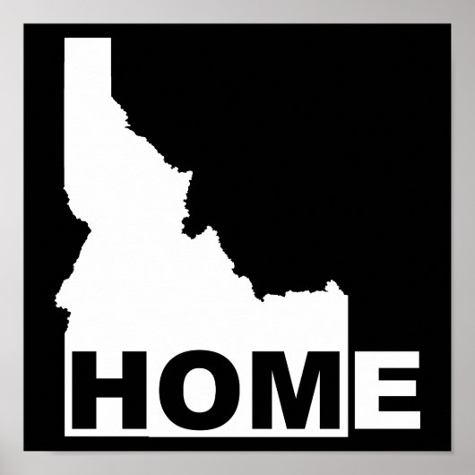 Idaho Thuis Weg Van Staat Poster Bord (Voorkant)