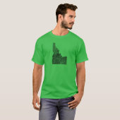 Idaho Thuisstaat Vingerafdruk Trots Oversized T-shirt (Voorkant volledig)