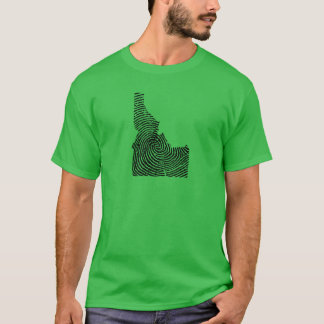 Idaho Thuisstaat Vingerafdruk Trots Oversized T-shirt
