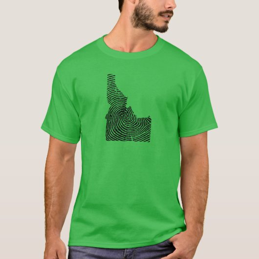Idaho Thuisstaat Vingerafdruk Trots Oversized T-shirt (Voorkant)