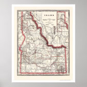 Idaho Township & Railroad Map 1896 Poster (Voorkant)