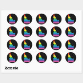 Idaho trots trots. ronde sticker (Vel)