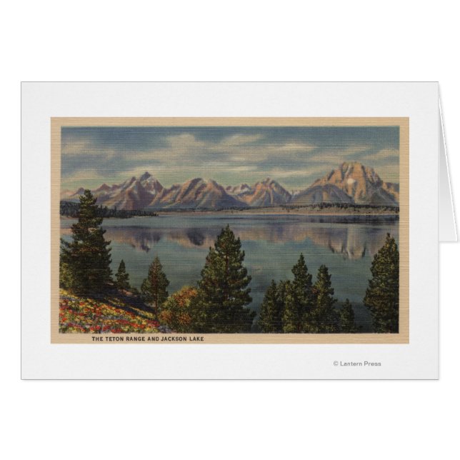 Idaho - Uitzicht van het Teton Range & Jackson Lak (Voorkant Horizontaal)