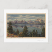Idaho - Uitzicht van het Teton Range & Jackson Lak Briefkaart (Voorkant)