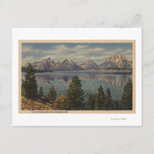 Idaho - Uitzicht van het Teton Range & Jackson Lak Briefkaart