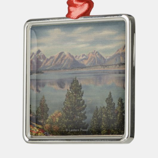 Idaho - Uitzicht van het Teton Range & Jackson Lak Metalen Ornament (Links)