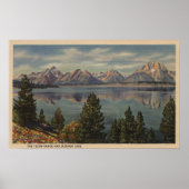 Idaho - Uitzicht van het Teton Range & Jackson Lak Poster (Voorkant)