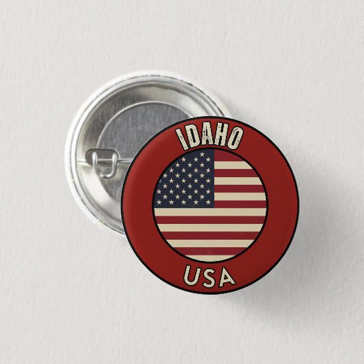 Idaho United States Ronde Button 3,2 Cm (Voorkant /achterkant)