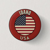 Idaho United States Ronde Button 3,2 Cm (Voorkant)