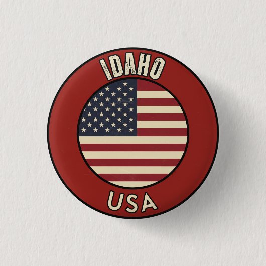 Idaho United States Ronde Button 3,2 Cm (Voorkant)