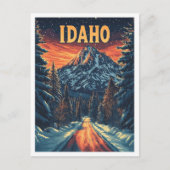 Idaho USA Art Vintage Illustratie Reizen Briefkaart (Voorkant)