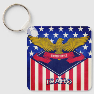 Idaho USA Flag Sleutelhanger