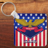 Idaho USA Flag Sleutelhanger (Voorkant)