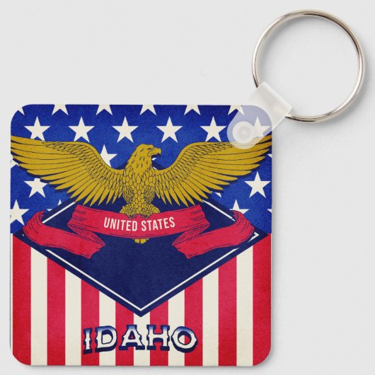 Idaho USA Flag Sleutelhanger (Achterkant)