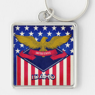 Idaho USA Flag Sleutelhanger