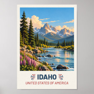Idaho USA – Oude Reisposter Poster