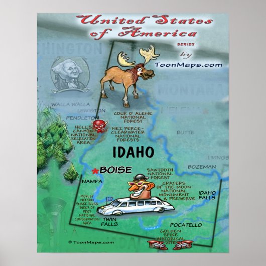 Idaho USA Poster (Voorkant)