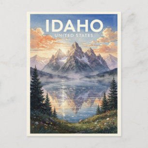 Idaho USA Reisreclame uit het verleden Briefkaart