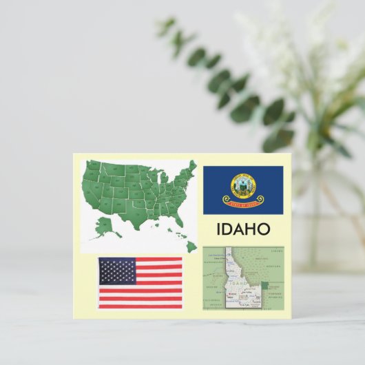 Idaho, Verenigde Staten Briefkaart (Staand voorkant)