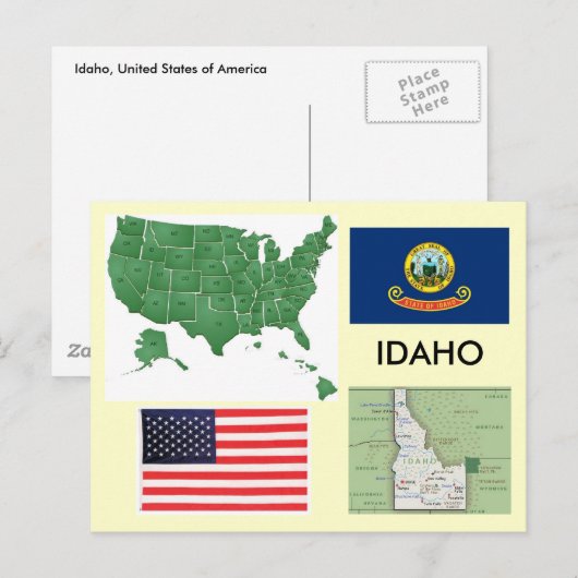 Idaho, Verenigde Staten Briefkaart (Voorkant / Achterkant)